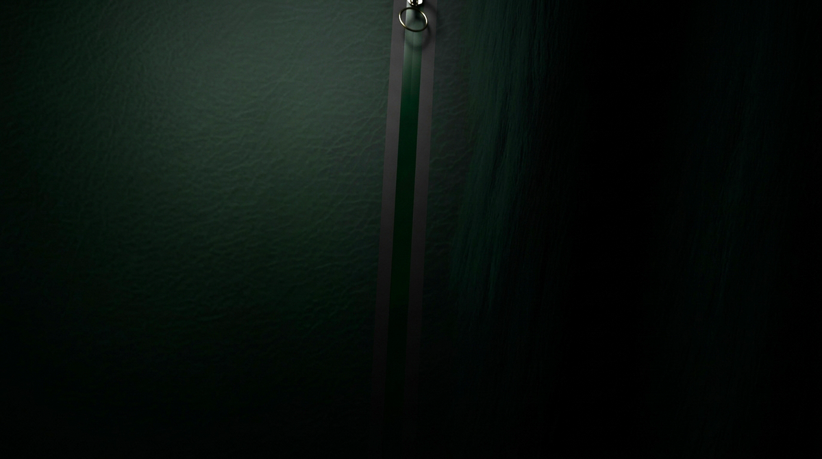 NUVE NX1 bike cover in the Mayfair Fur style, dark green leather and fur colour palette, detail of the central vertical opening waterproof zip 