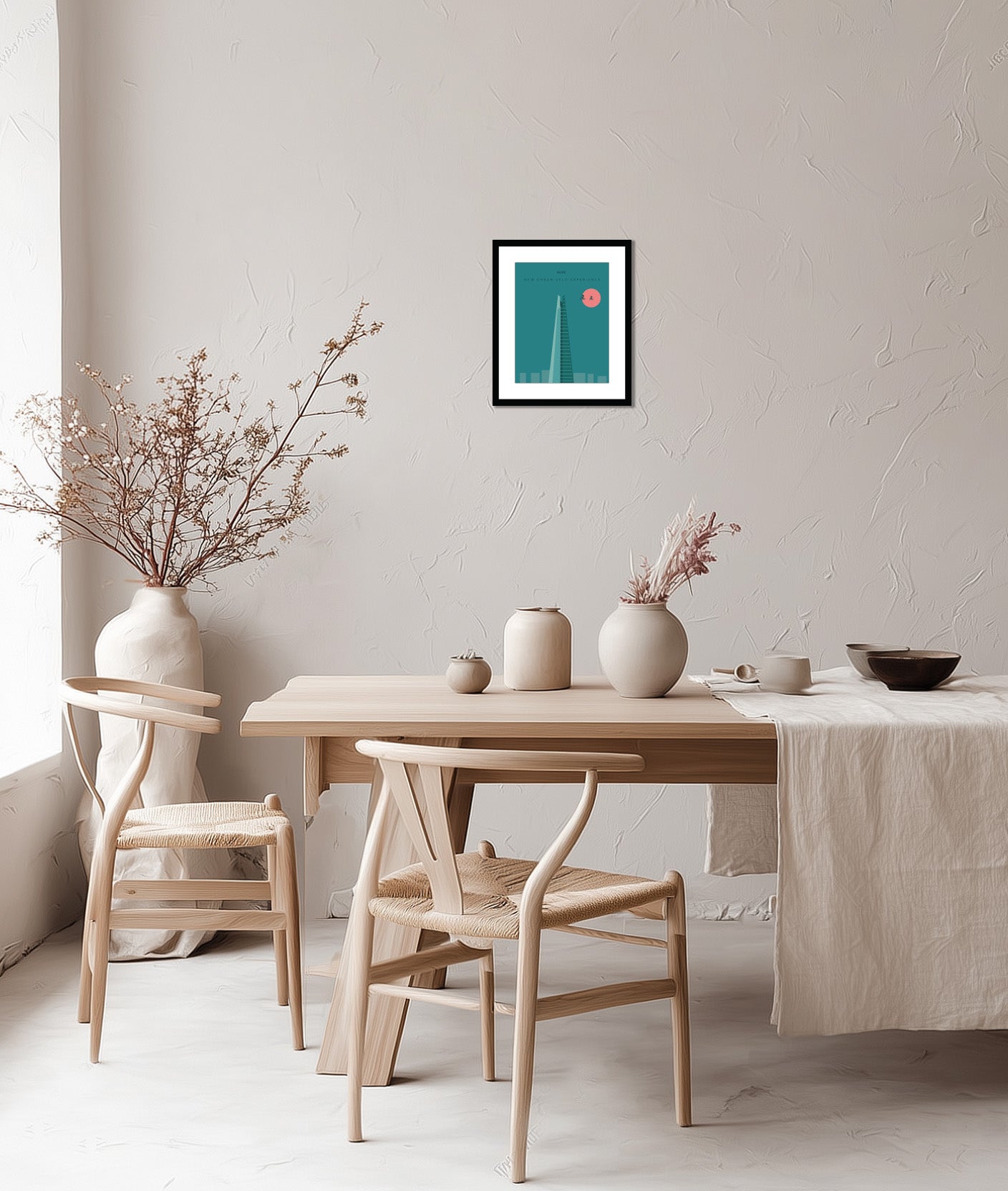 London Shard Cycling Artwork - Teal