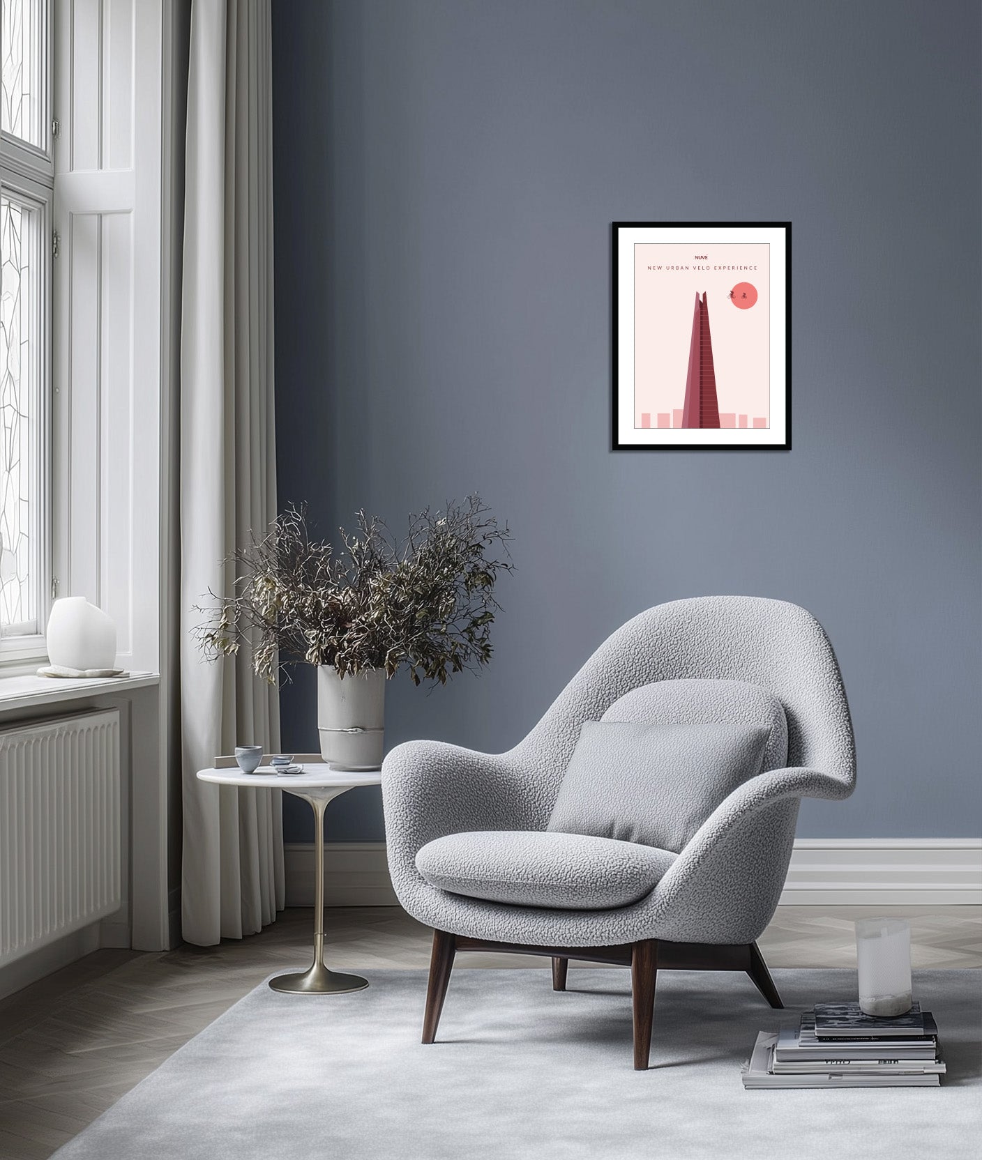 London Shard Cycling Artwork - Rosa