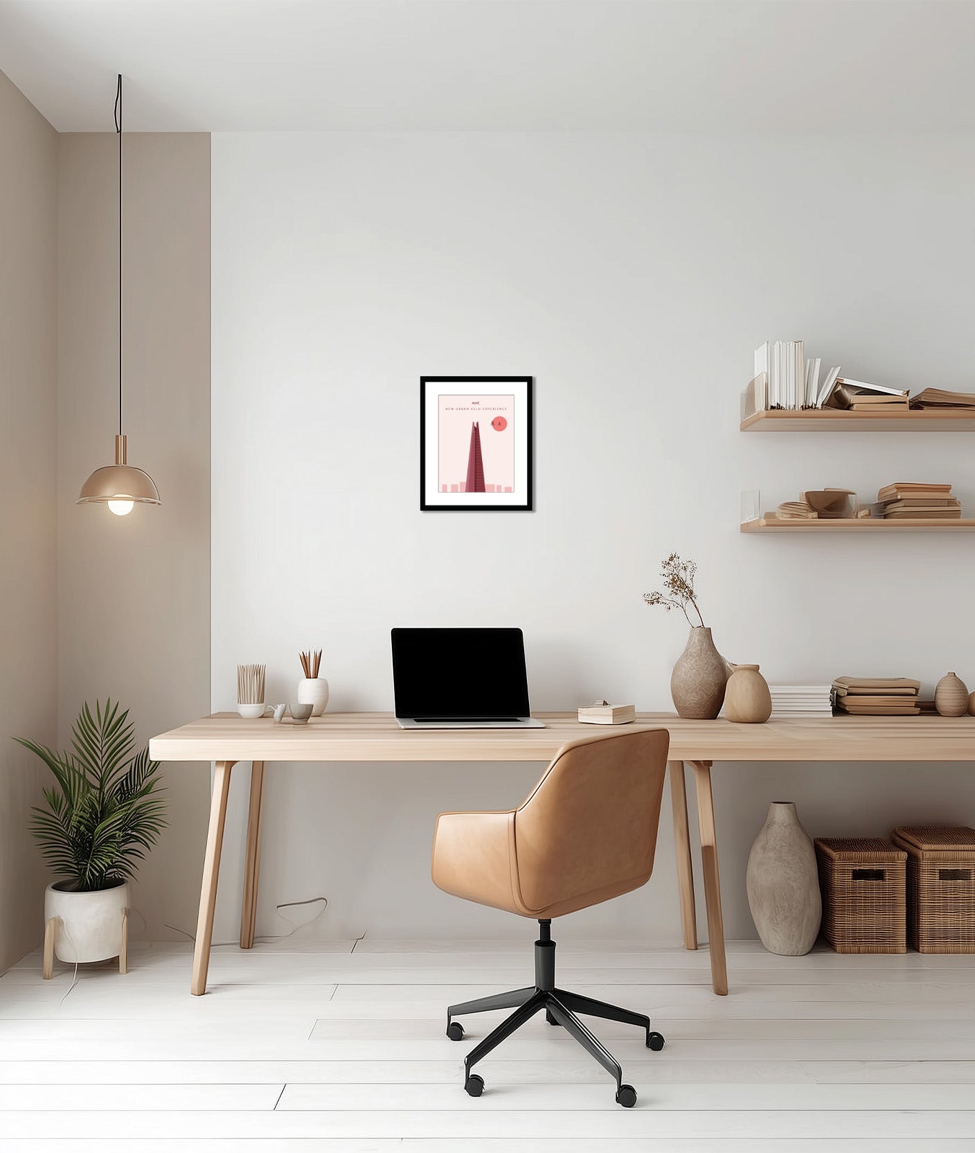 London Shard Cycling Artwork - Rosa